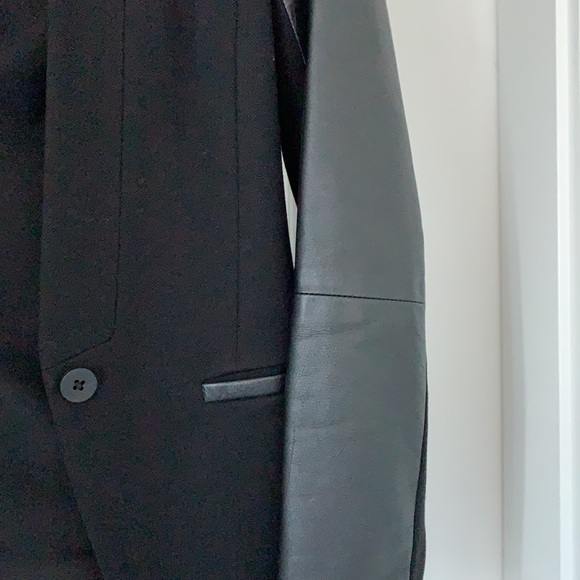Madewell blazer with leather sleeves size 0 - Picture 3 of 7
